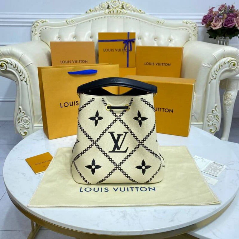 Louis Vuitton Neonoe MM M46023 Creme Beige/Negro-7
