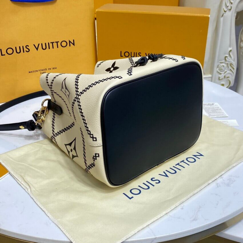 Louis Vuitton Neonoe MM M46023 Creme Beige/Negro-8
