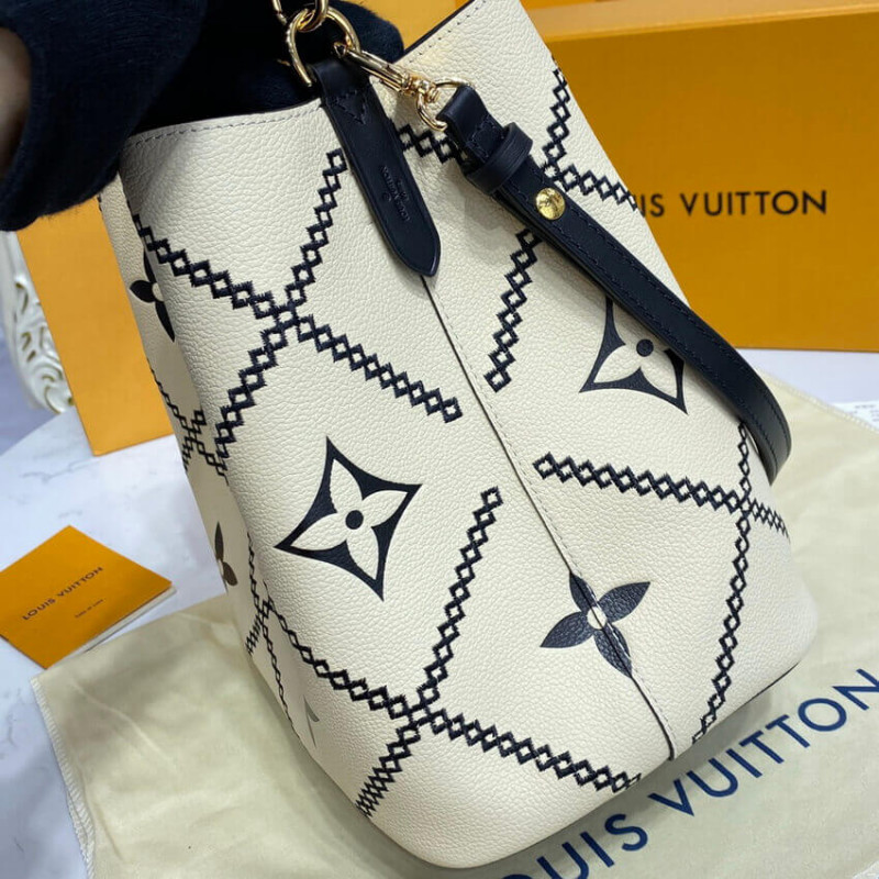 Louis Vuitton Neonoe MM M46023 Creme Beige/Negro-9