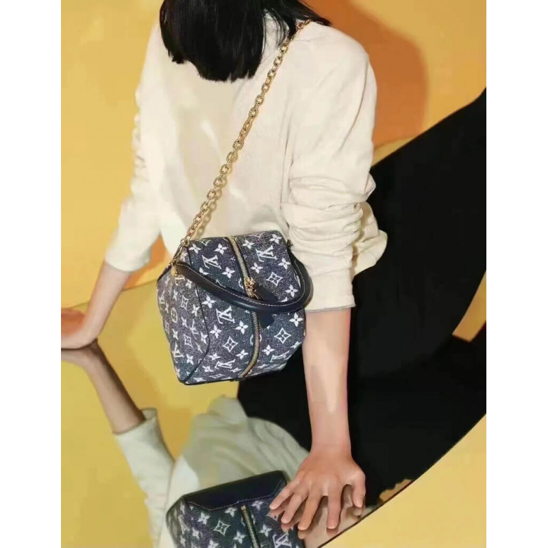Louis Vuitton Denim Jacquard Textil Square Bolsa M59611-2