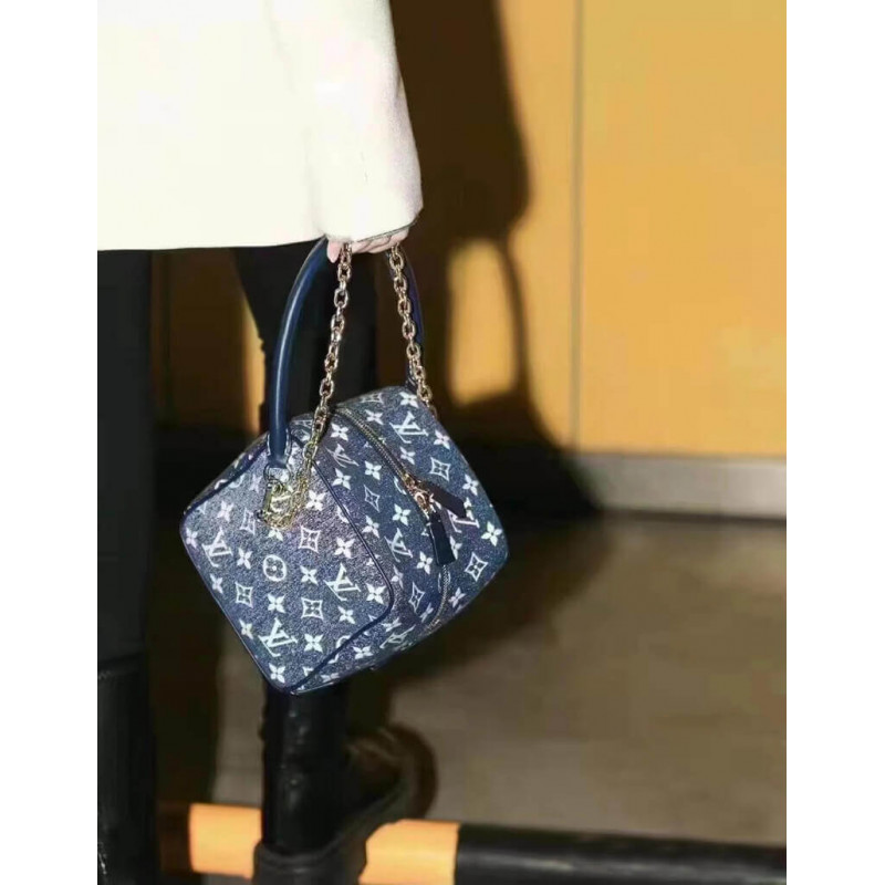 Louis Vuitton Denim Jacquard Textil Square Bolsa M59611-3