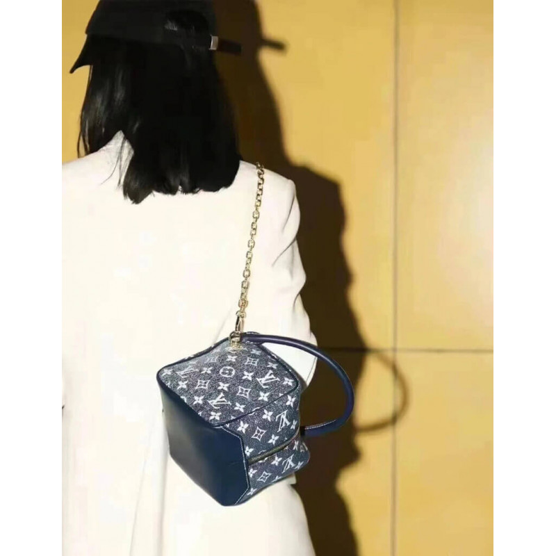 Louis Vuitton Denim Jacquard Textil Square Bolsa M59611-4