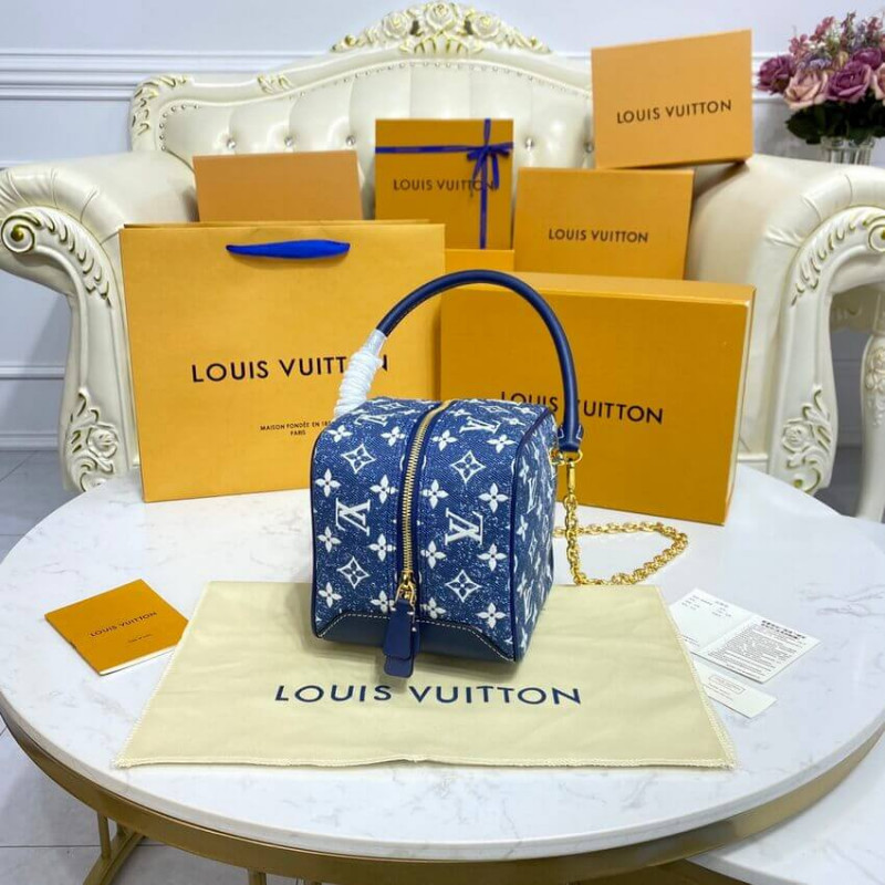 Louis Vuitton Denim Jacquard Textil Square Bolsa M59611-8