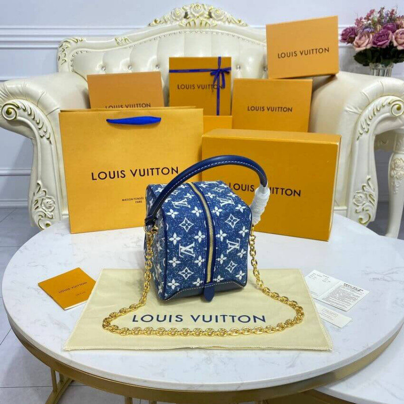 Louis Vuitton Denim Jacquard Textil Square Bolsa M59611-10