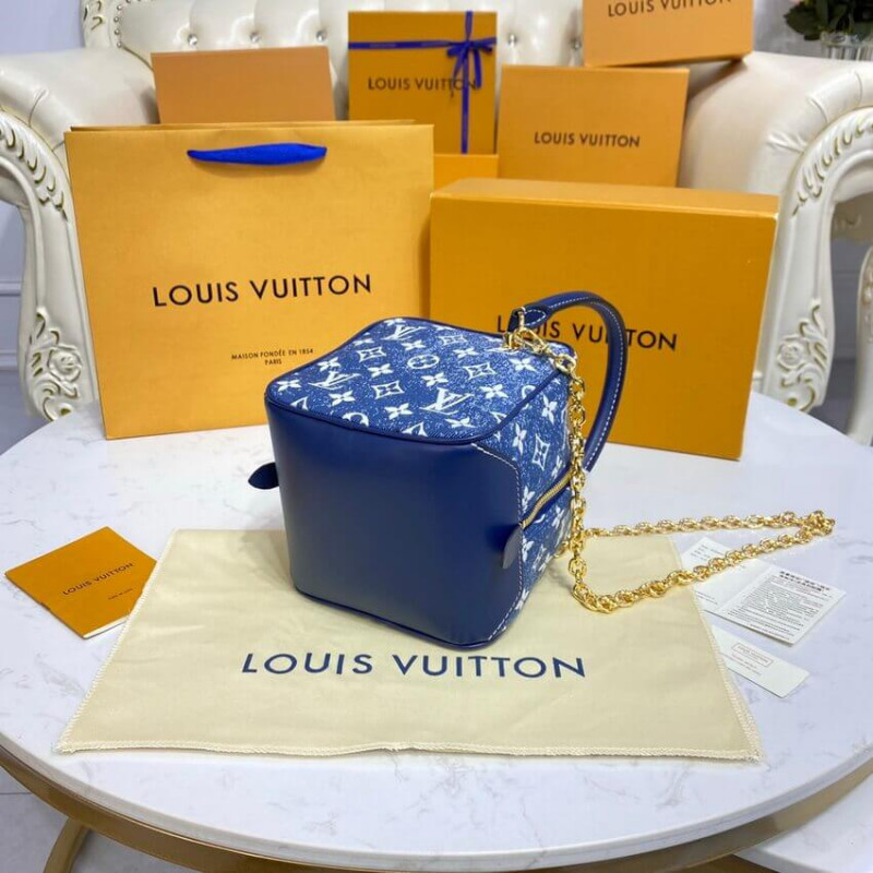 Louis Vuitton Denim Jacquard Textil Square Bolsa M59611-11