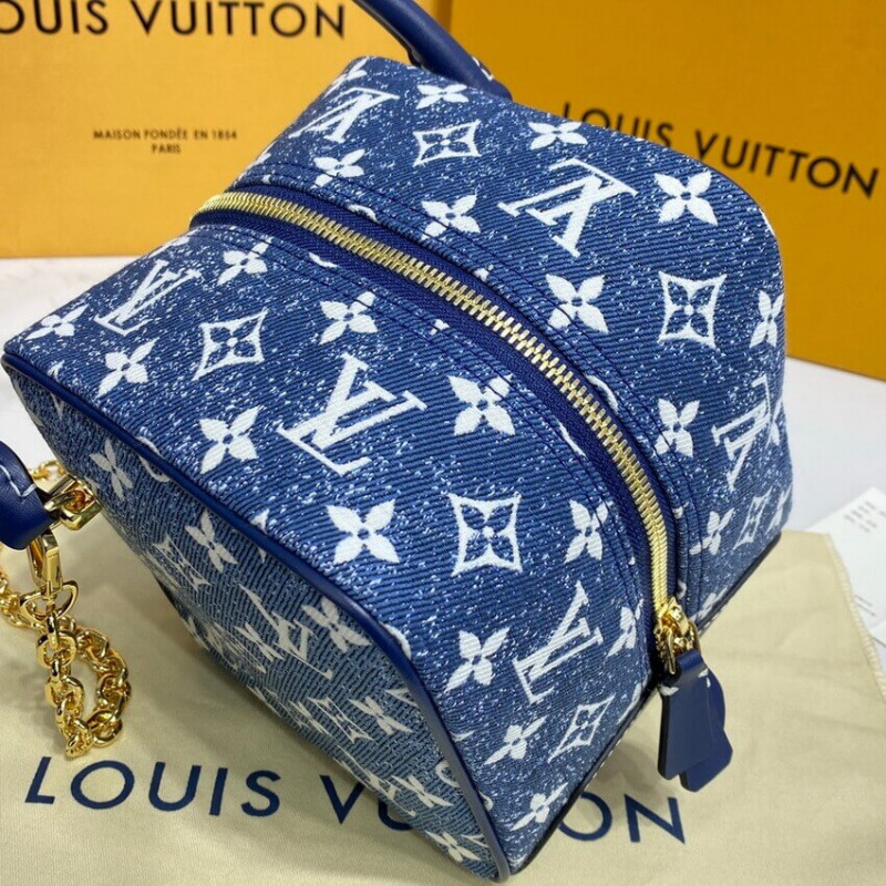 Louis Vuitton Denim Jacquard Textil Square Bolsa M59611-12