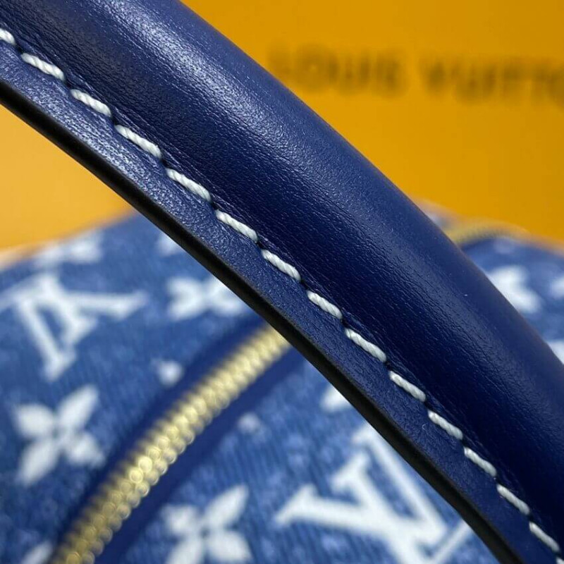 Louis Vuitton Denim Jacquard Textil Square Bolsa M59611-15