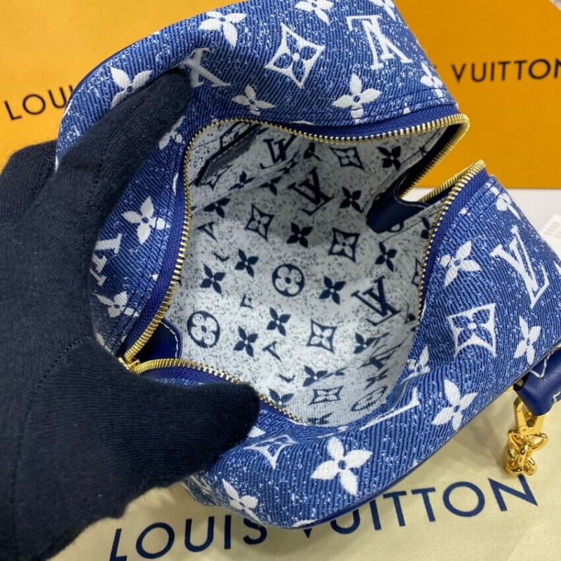 Louis Vuitton Denim Jacquard Textil Square Bolsa M59611-16