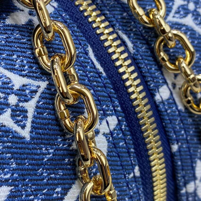 Louis Vuitton Denim Jacquard Textil Square Bolsa M59611-19
