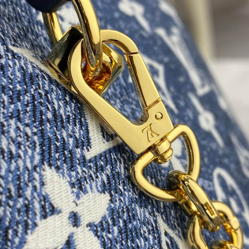 Louis Vuitton Denim Jacquard Textil Square Bolsa M59611-21