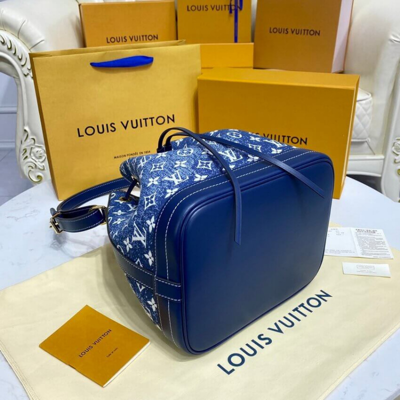 Louis Vuitton Denim Jacquard Textil Petit Noe M59606-5