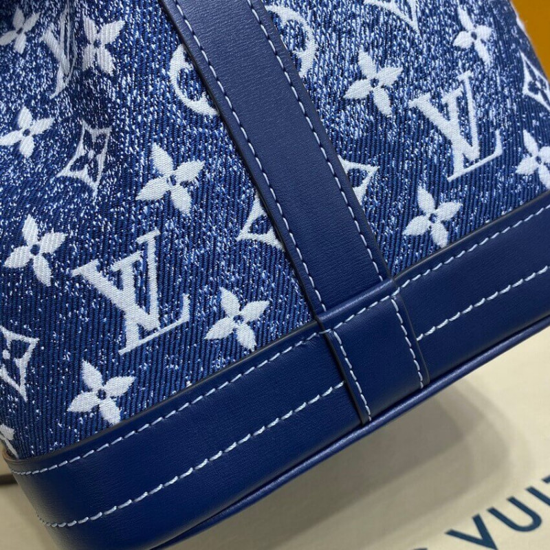 Louis Vuitton Denim Jacquard Textil Petit Noe M59606-7