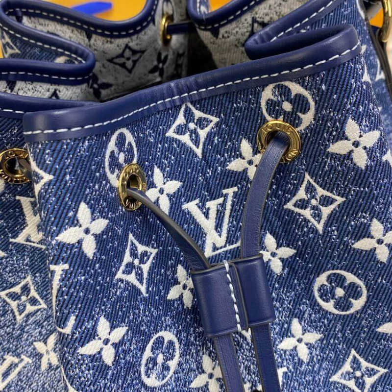 Louis Vuitton Denim Jacquard Textil Petit Noe M59606-8