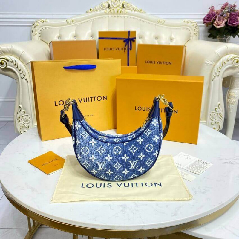Louis Vuitton Monogram Denim Loop Bolsa M81166 Azul-8