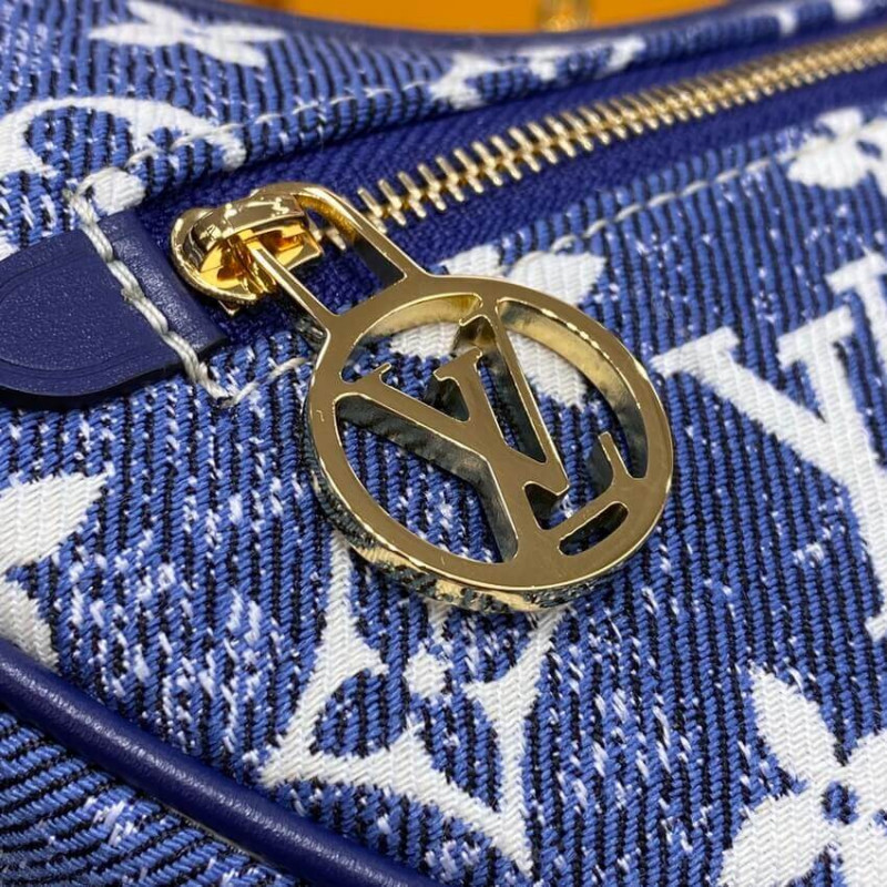 Louis Vuitton Monogram Denim Loop Bolsa M81166 Azul-11