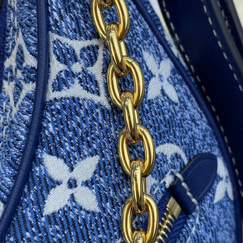 Louis Vuitton Monogram Denim Loop Bolsa M81166 Azul-12