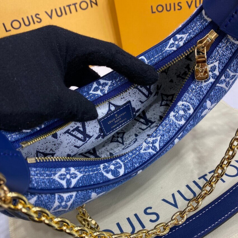 Louis Vuitton Monogram Denim Loop Bolsa M81166 Azul-15
