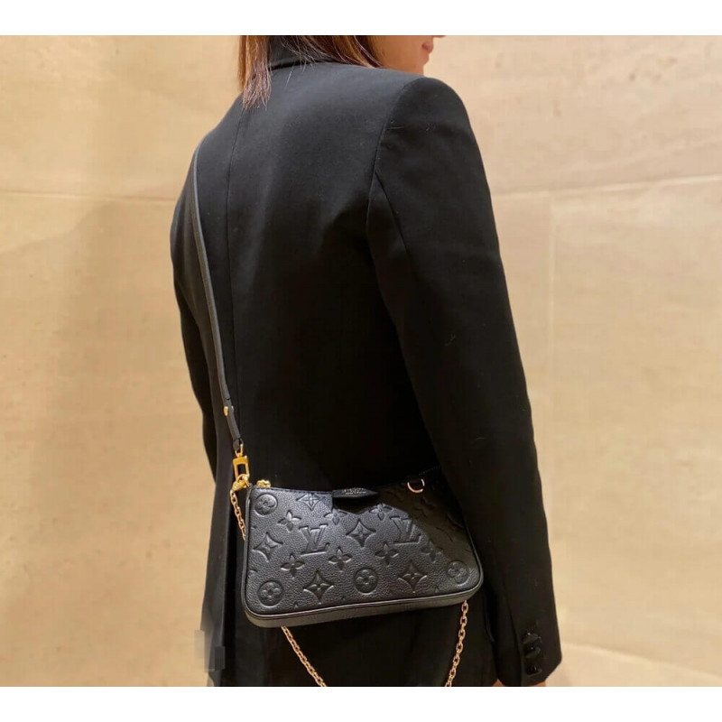 Louis Vuitton Monogram Empreinte Easy Pouch en Strap M80349 Negro-5