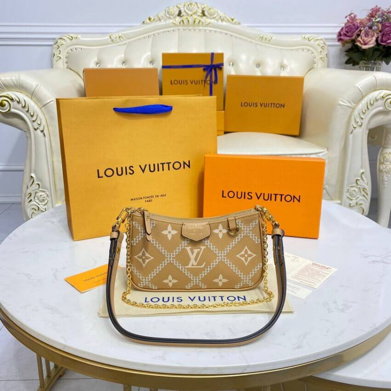 Louis Vuitton Monogram Empreinte Easy Pouch en Strap M81137 Arizona Beige-8