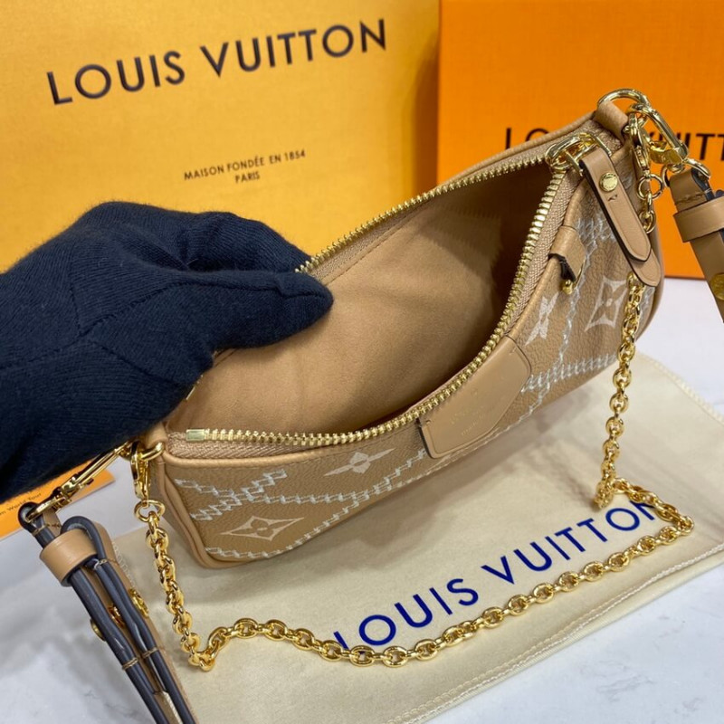 Louis Vuitton Monogram Empreinte Easy Pouch en Strap M81137 Arizona Beige-17