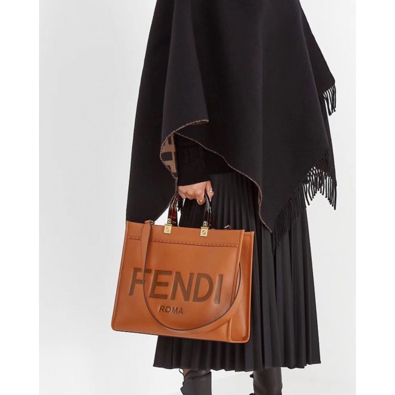 Fendi Medium Sunshine Shopper 8BH386 Brown-1