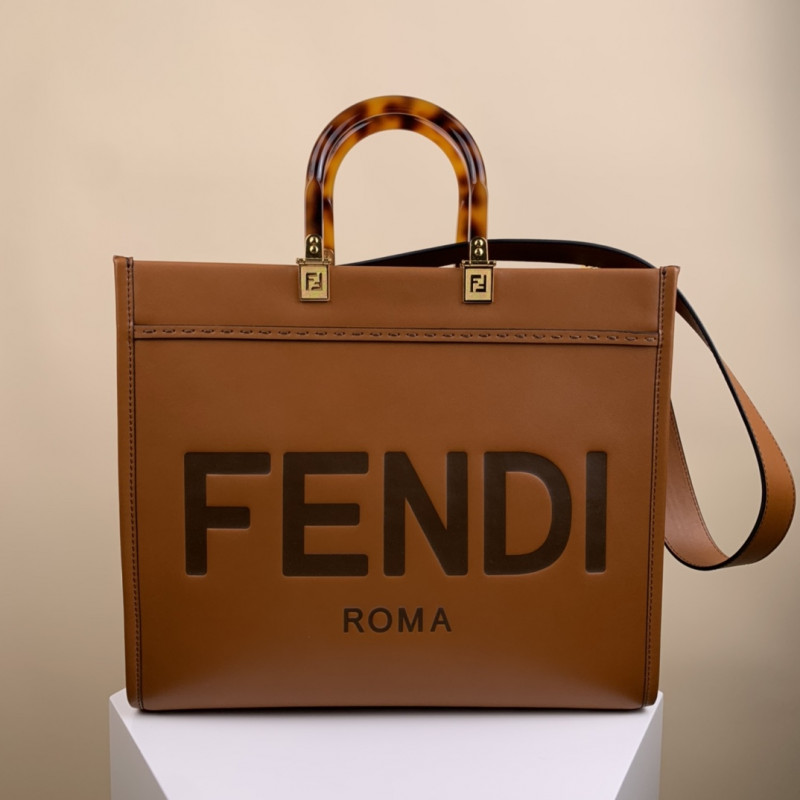 Fendi Medium Sunshine Shopper 8BH386 Brown-5