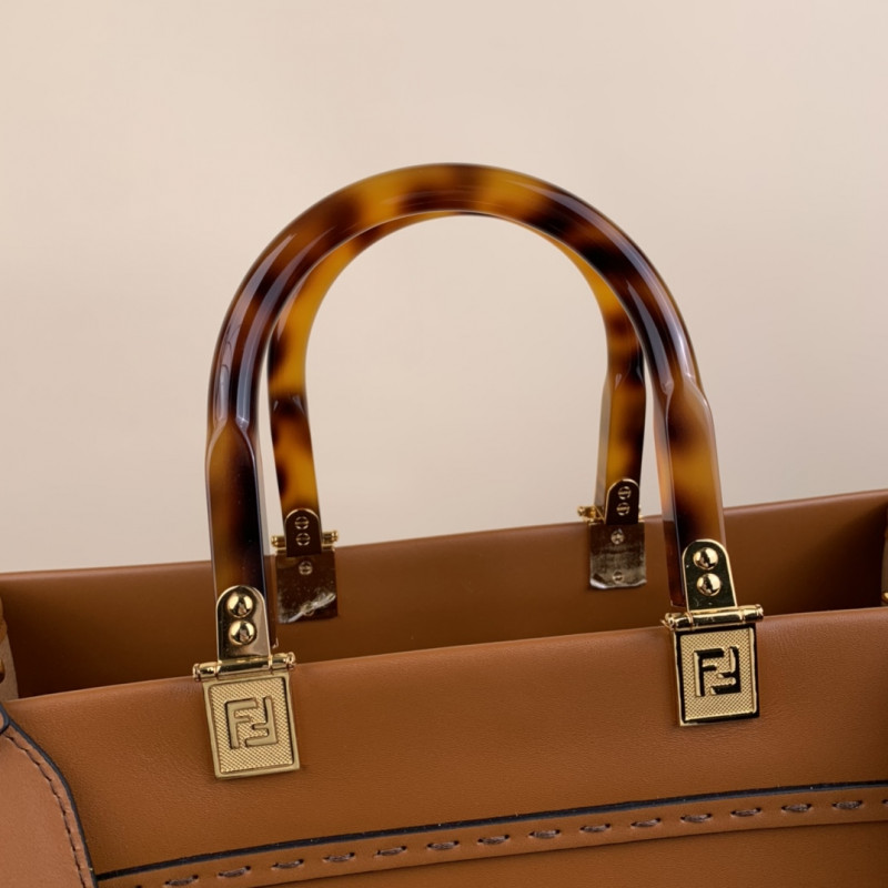 Fendi Medium Sunshine Shopper 8BH386 Brown-8