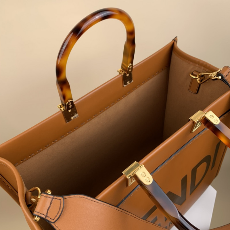 Fendi Medium Sunshine Shopper 8BH386 Brown-10