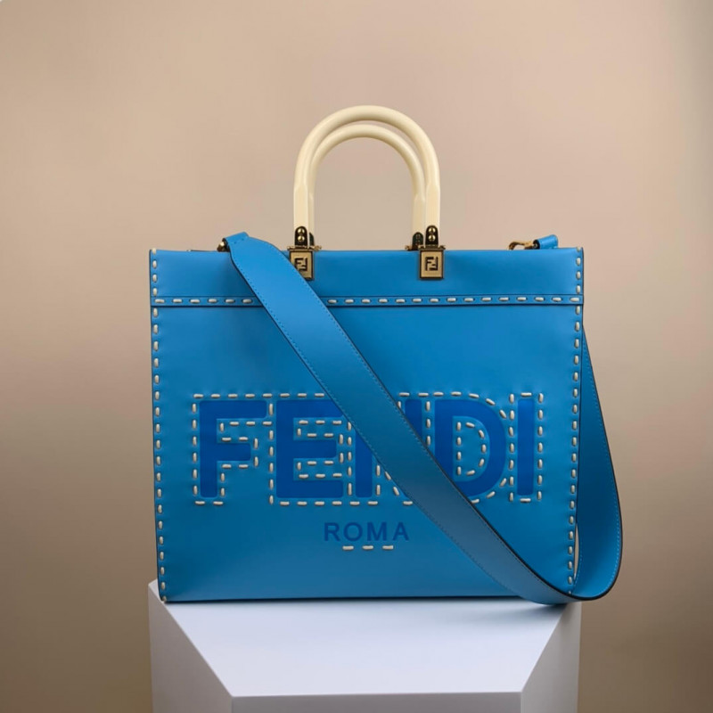 Fendi Medium Sunshine Shopper 8BH386 Azul-2