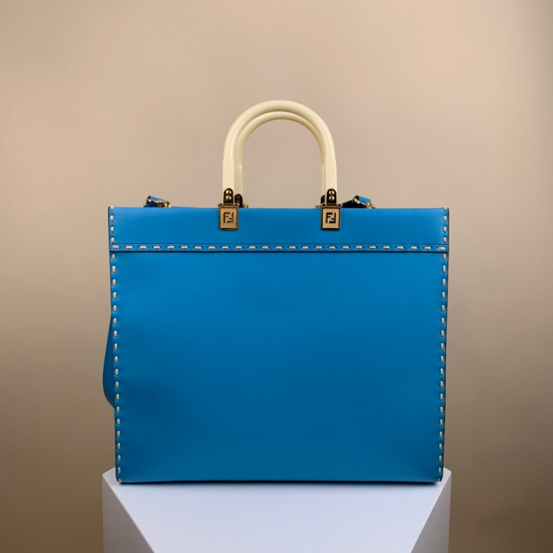 Fendi Medium Sunshine Shopper 8BH386 Azul-3