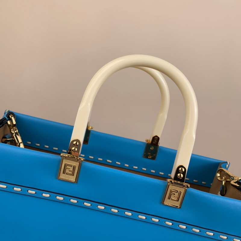 Fendi Medium Sunshine Shopper 8BH386 Azul-5