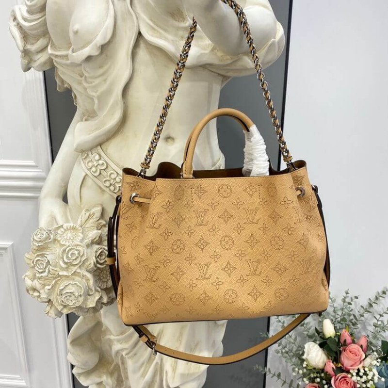 Louis Vuitton Mahina Becerro de cuero Bella Tote M59655 Arizona Brown-2