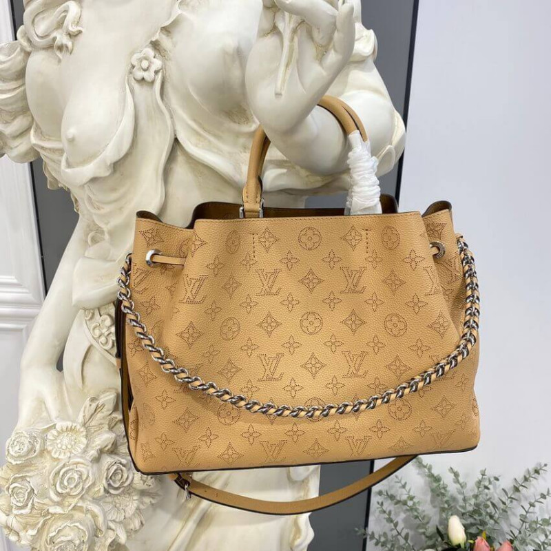 Louis Vuitton Mahina Becerro de cuero Bella Tote M59655 Arizona Brown-3