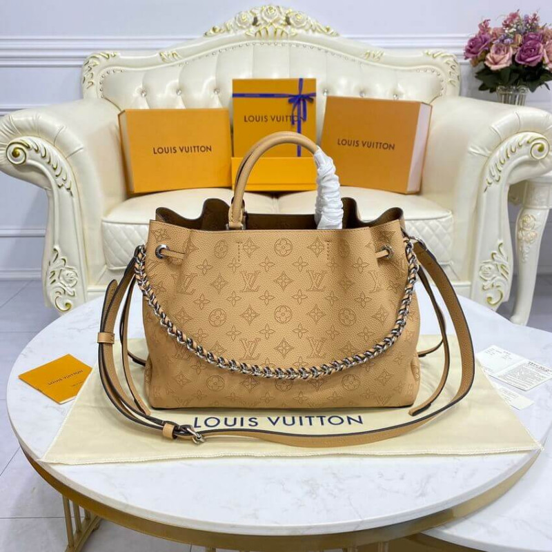 Louis Vuitton Mahina Becerro de cuero Bella Tote M59655 Arizona Brown-4