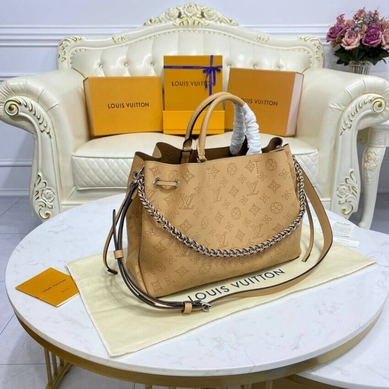 Louis Vuitton Mahina Becerro de cuero Bella Tote M59655 Arizona Brown-5