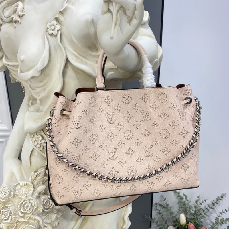 Louis Vuitton Mahina Becerro de cuero Bella Tote M59203 Crema-5