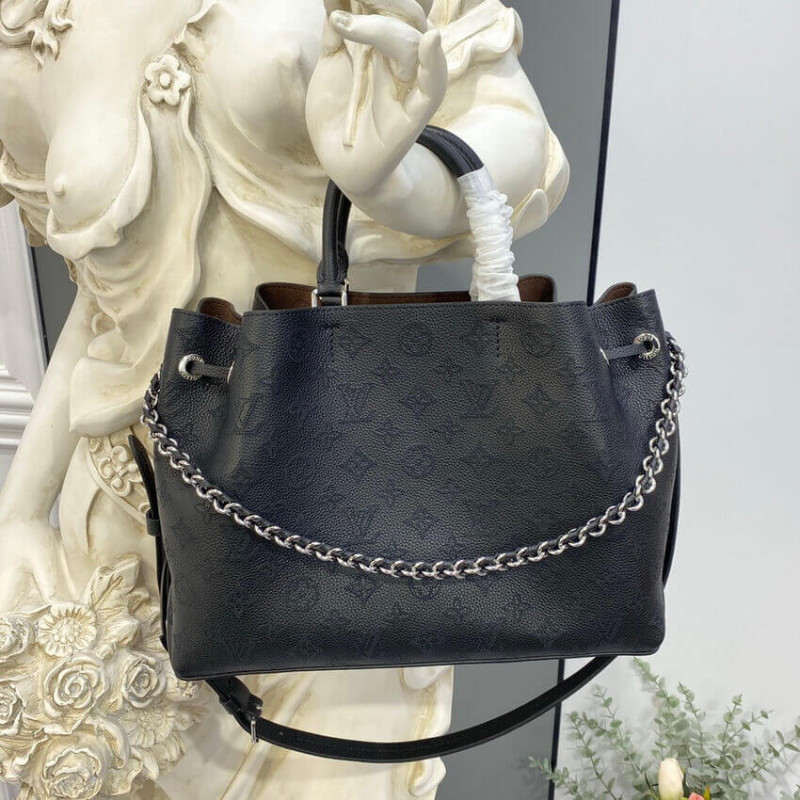 Louis Vuitton Mahina Becerro de cuero Bella Tote M59200 Negro-5