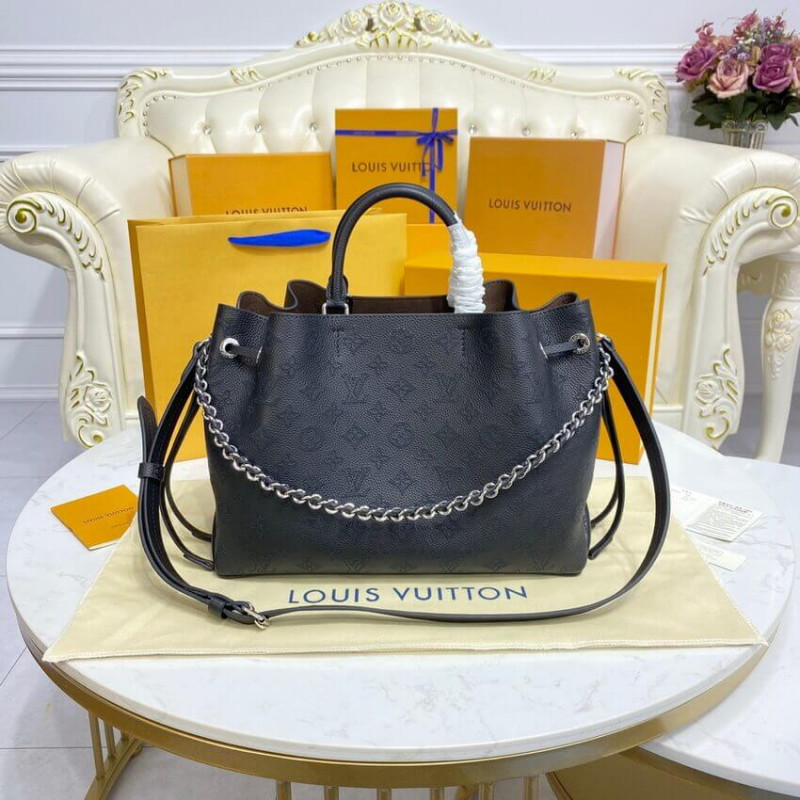 Louis Vuitton Mahina Becerro de cuero Bella Tote M59200 Negro-6