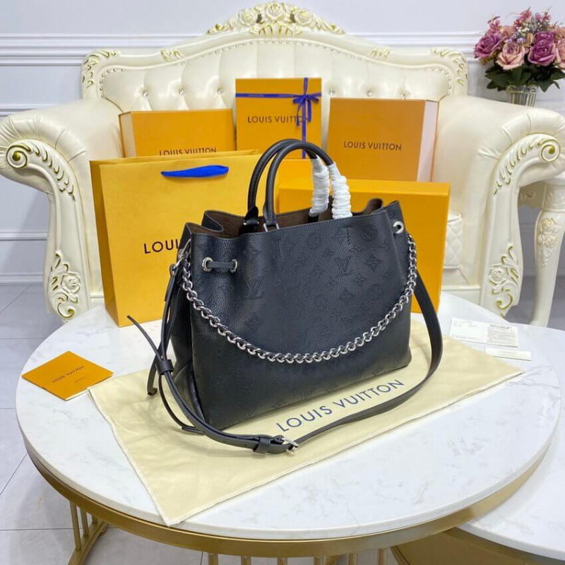 Louis Vuitton Mahina Becerro de cuero Bella Tote M59200 Negro-7