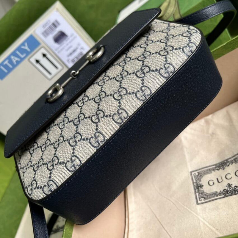 Gucci Horsebit 1955 Bolsa pequeña en azul 645454-3