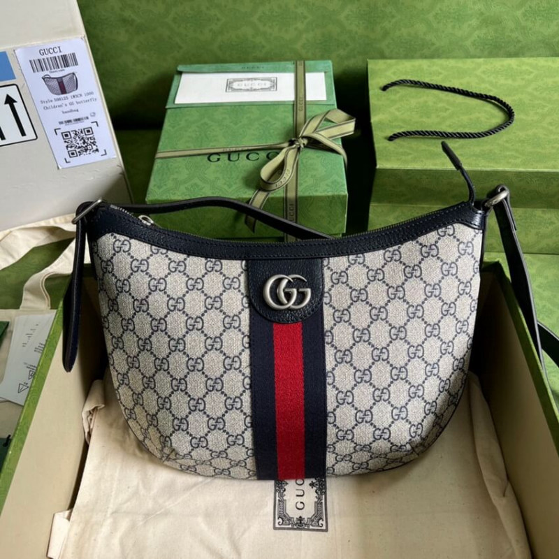 Gucci Ofidia GG Bolso de hombro pequeño 598125 en azul-1