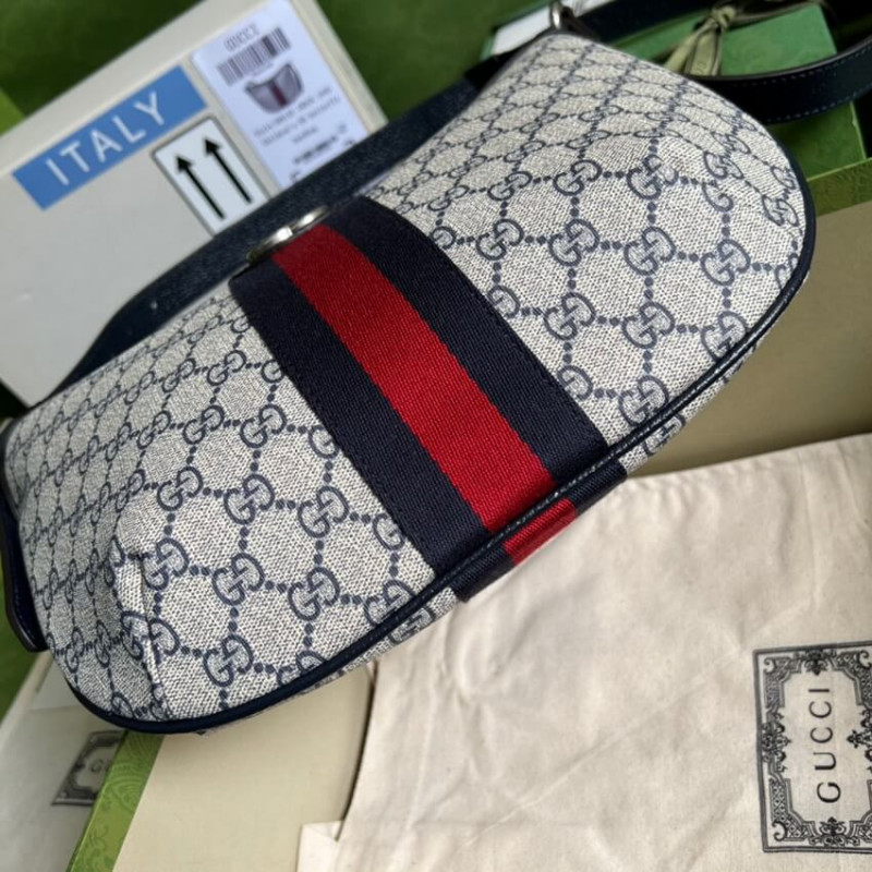 Gucci Ofidia GG Bolso de hombro pequeño 598125 en azul-3