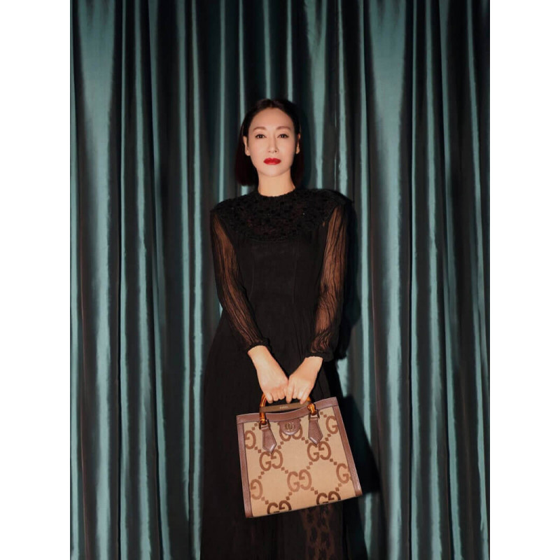 Gucci Diana Jumbo GG Bolsa Small Tote 660195 Brown-6