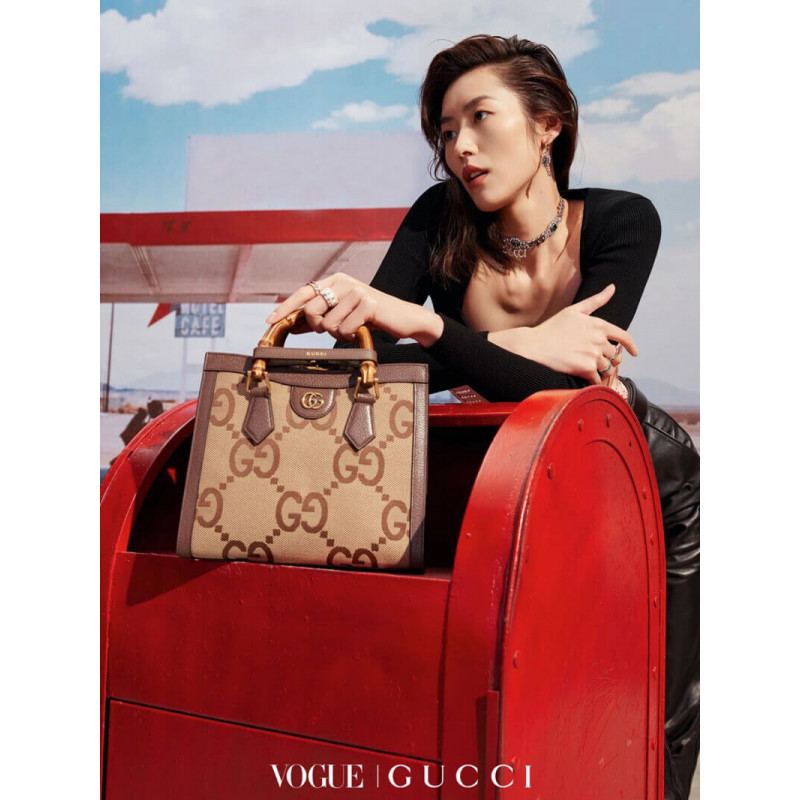 Gucci Diana Jumbo GG Bolsa Small Tote 660195 Brown-7