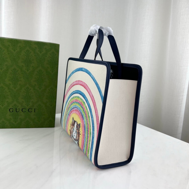 Gucci Tote Bolsa Cat Print 605614-2