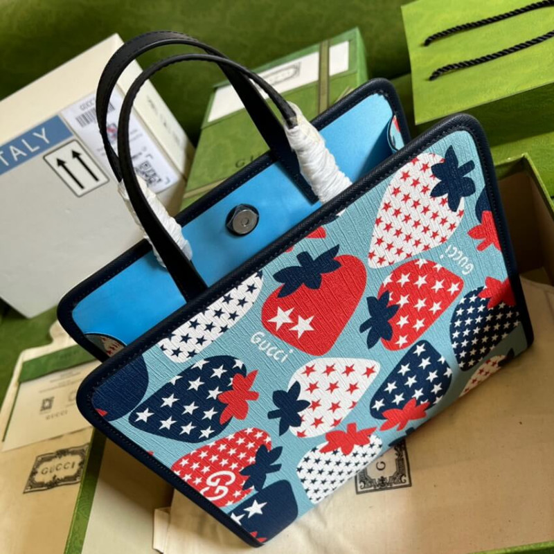 Gucci Strawberry Star Tote Bolsa 630542-6