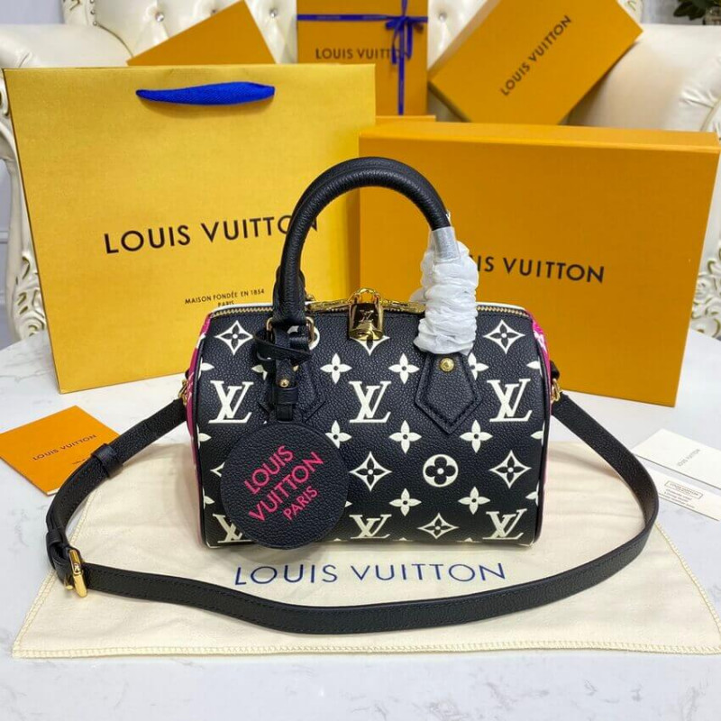 Louis Vuitton Monogram Empreinte Leather Speedy Bandouliere 20 M46118 M46088-3