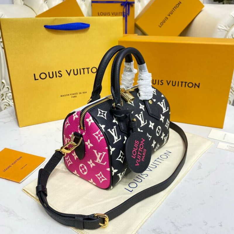 Louis Vuitton Monogram Empreinte Leather Speedy Bandouliere 20 M46118 M46088-4