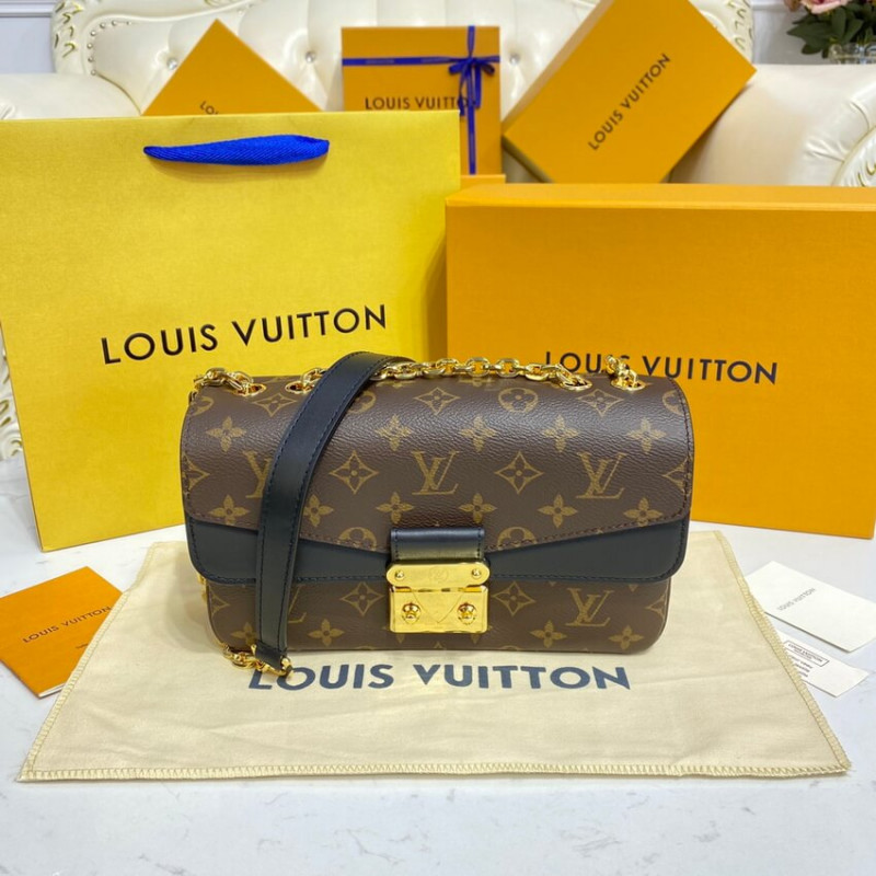 Louis Vuitton Monogram Leather Marceau debe bolsa M46126 M46127-5