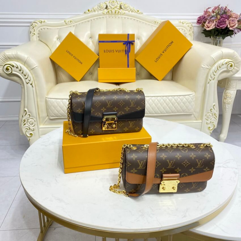 Louis Vuitton Monogram Leather Marceau debe bolsa M46126 M46127-14